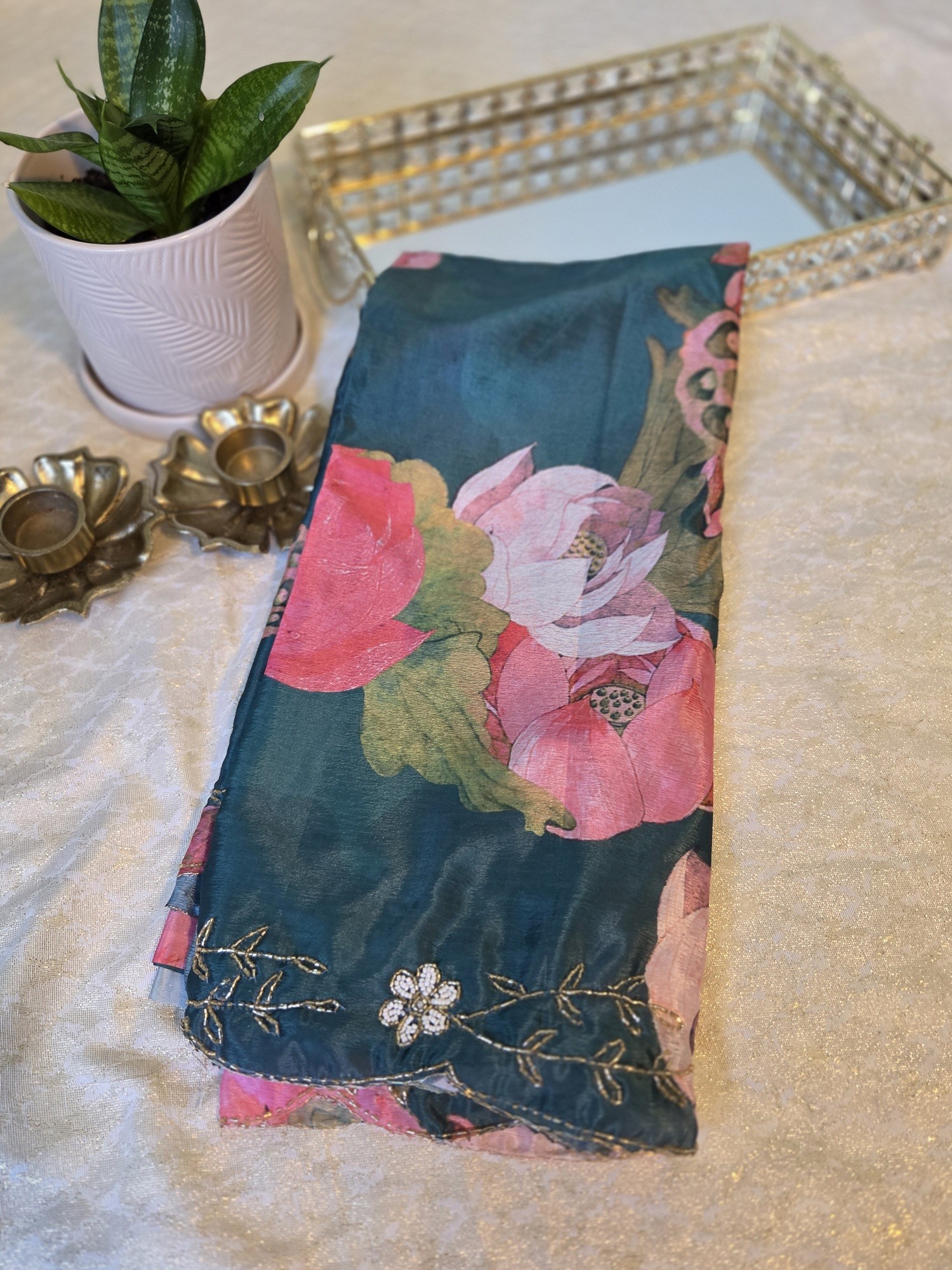 Women Saree with Ready made Blouse